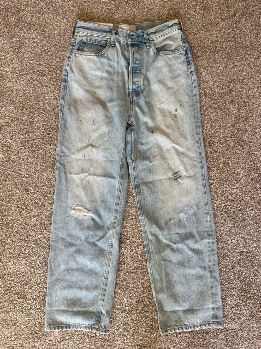 Everlane The 90s Way High Jean in Paint Splatter / Size 26 / NWT